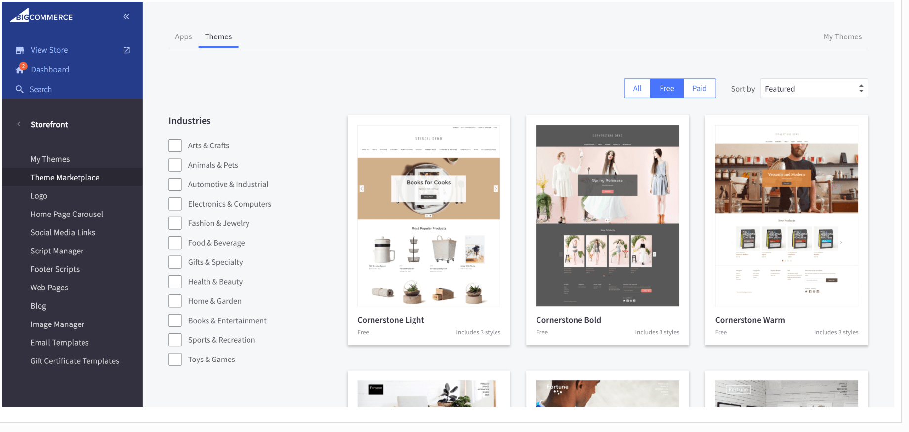 BigCommerce Apps page. 