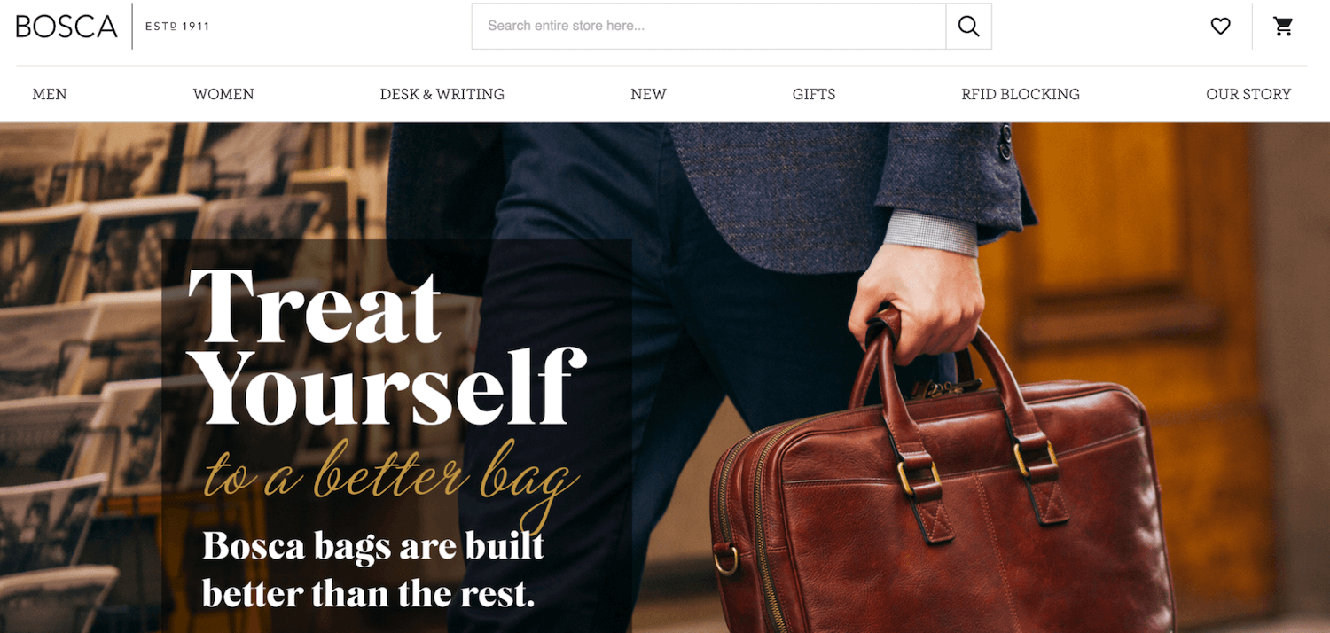 Bosca Homepage - Treat Yourself