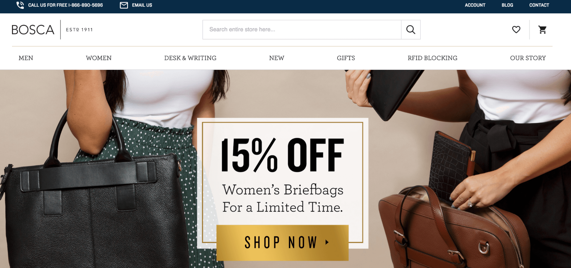 Bosca homepage