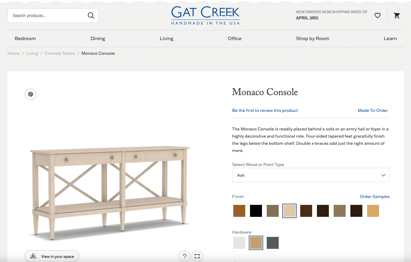 Gat Creek 3D Product Display