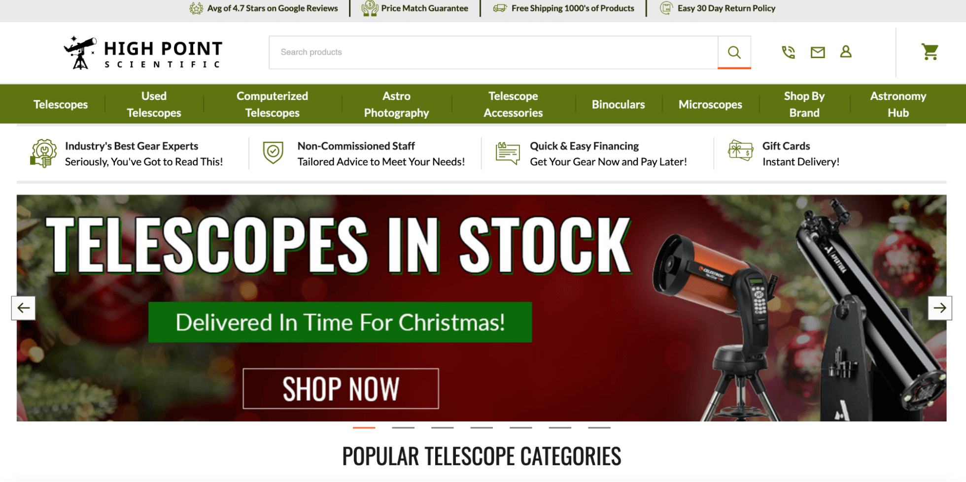 High Point Scientific homepage