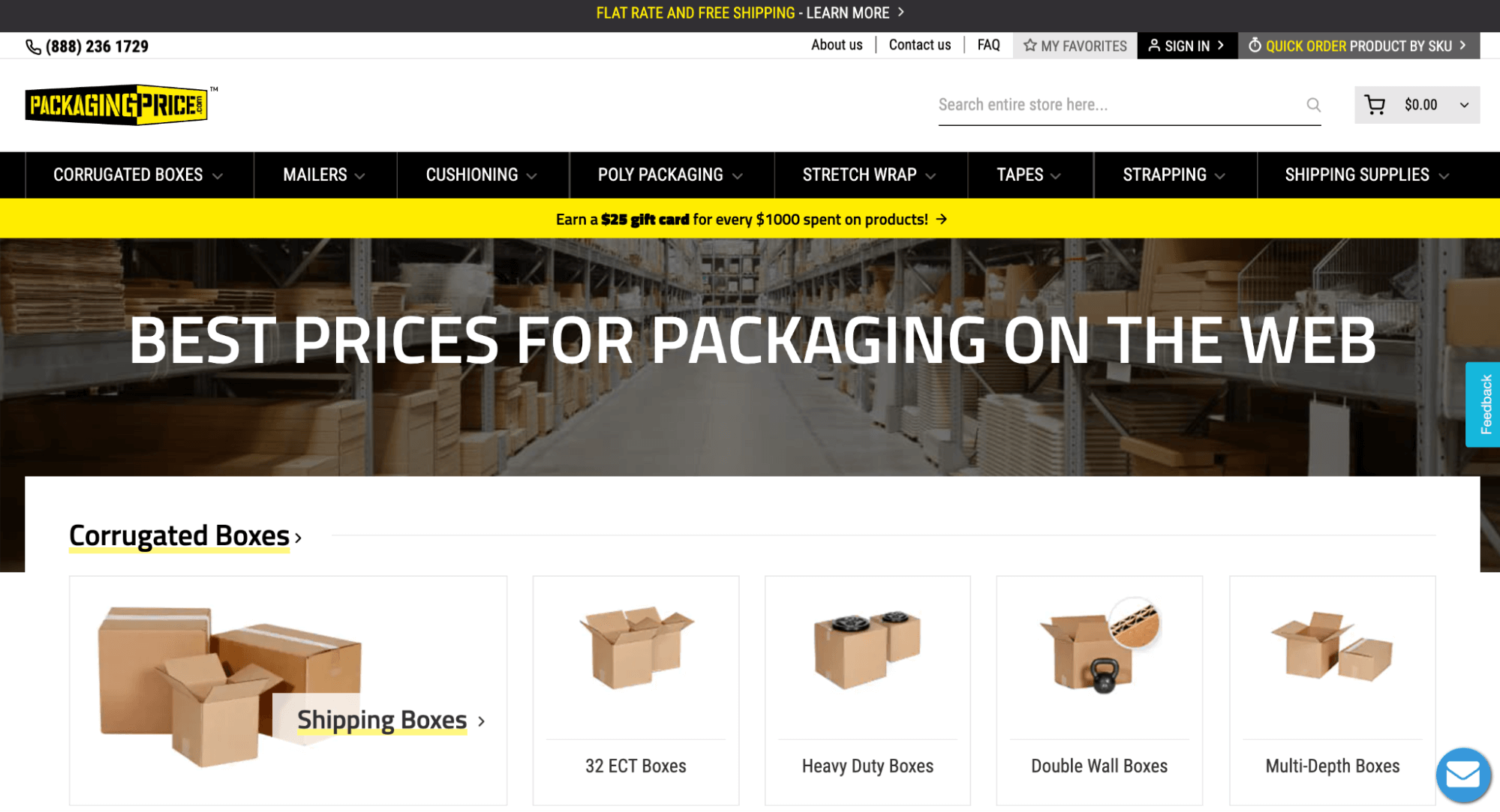 Packaging Price homepage