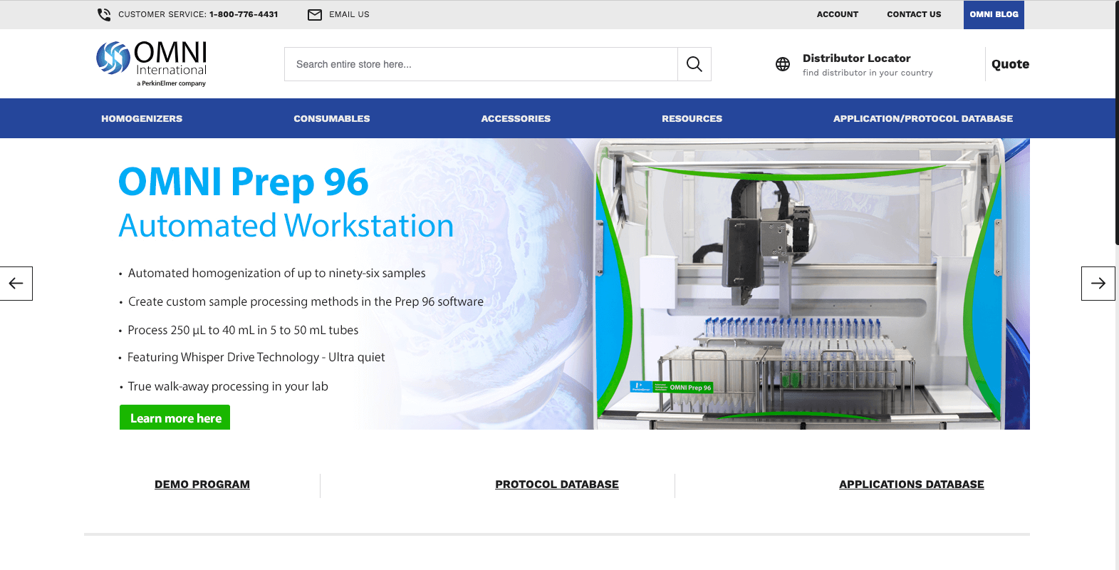 Omni International homepage