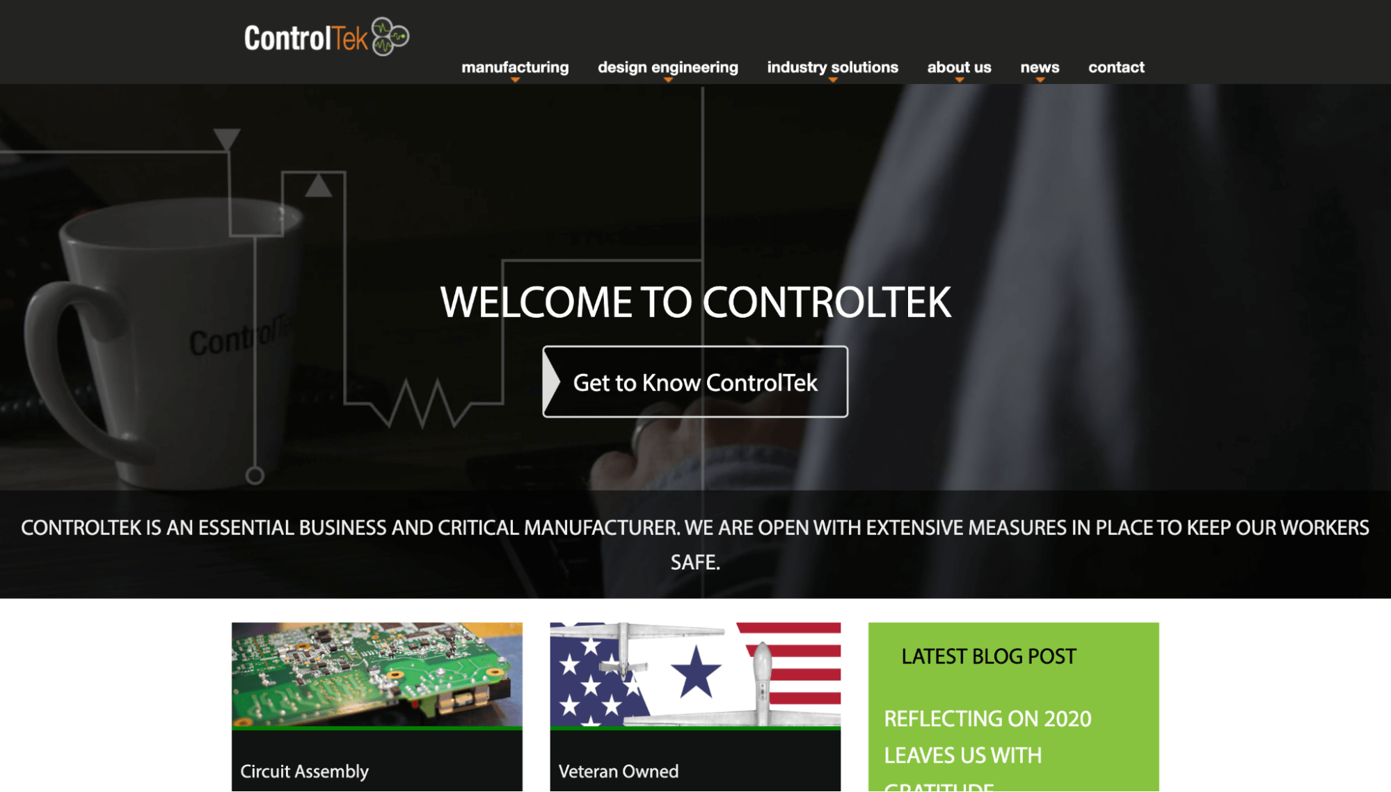ControlTek homepage: Welcome to ControlTek.