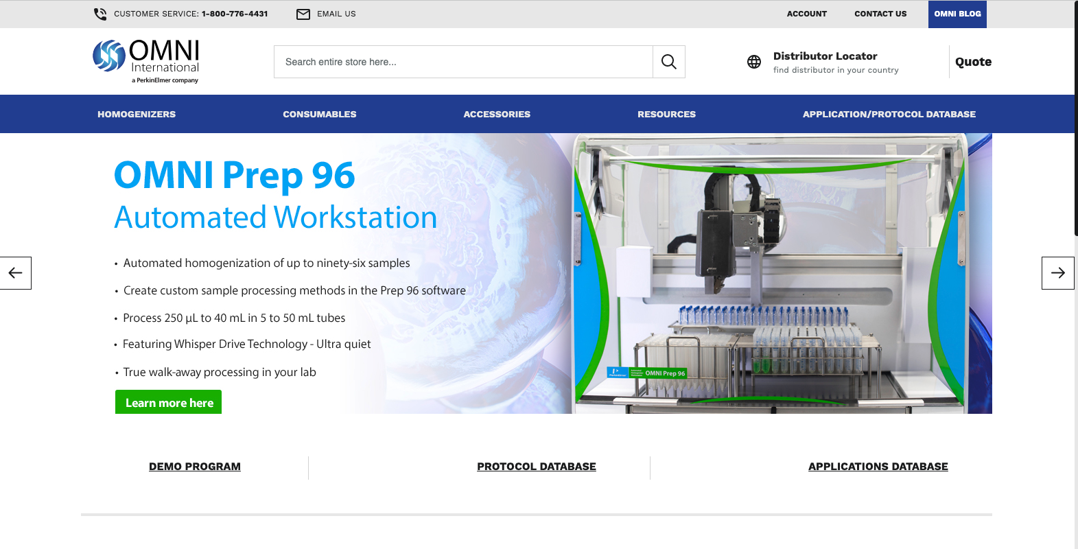 OMNI International, Inc. homepage. 