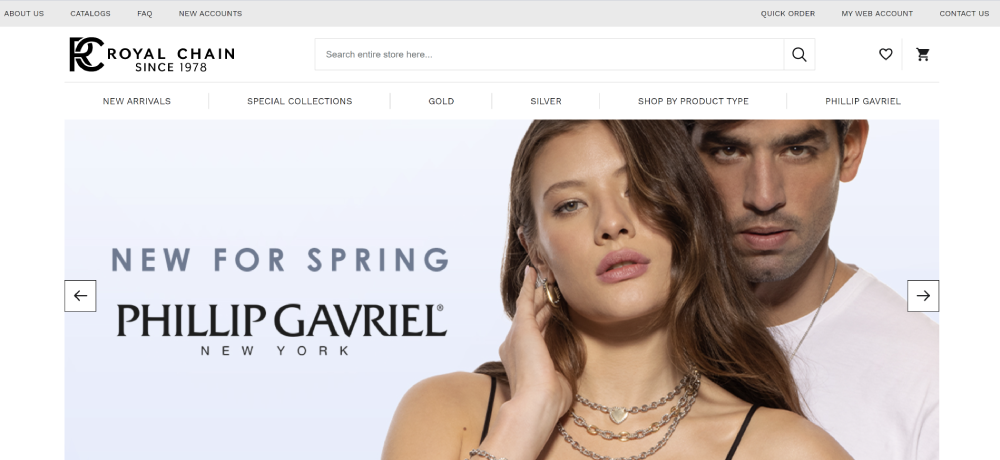 Screenshot of the Royal Chain Group website